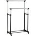 Телескопическая стойка-вешалка для одежды и обуви в гардеробную Double Pole Clothes Horse Mini