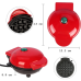 Электрическая мини вафельница Waffle Maker с антипригарным покрытием Красная