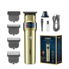 Машинка для стрижки беспроводная аккумуляторная LED-дисплей VGR V-991 + 3 насадки
