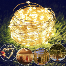 Гирлянда "Роса" USB, с пультом д/у, теплый свет, 40 м, 400 диодов