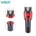 Машинка для стрижки животных аккумуляторная VGR V-208, 6 насадок Красная
