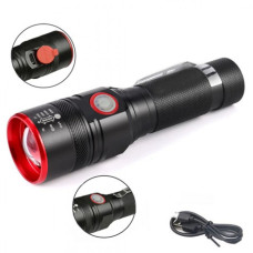 Фонарь ручной аккумуляторный BL-736A-T6 3 режима с клипсой и зумом 18650 фонарик