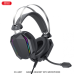 Наушники игровые XO GE-07 проводные с микрофоном и LED RGB подсветкой Черные