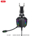 Наушники игровые XO GE-07 проводные с микрофоном и LED RGB подсветкой Черные