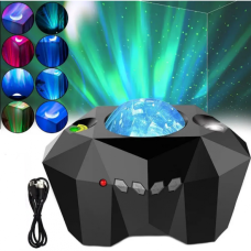 Ночник проектор звездное небо с bluetooth колонкой Aurora Moon Star Черный