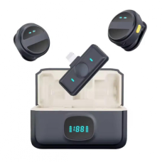 Беспроводной Микрофон SX21 2+1 Петличный для телефона Android, iPhone, Автоматическое шумоподавление, ANC, Typec-C, магнит