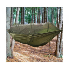Гамак подвесной туристический с москитной сеткой 220х120 см Хаки