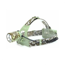 Фонарь налобный аккумуляторный CH-002M-T6 signal light Камуфляж zoom, ЗУ 220V