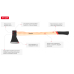 Топор 1600г, ручка пекан INTERTOOL HT-0271