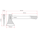 Топор 1000 г, ручка пекан, 48-57 HRC INTERTOOL HT-0258