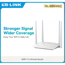 Роутер маршрутизатор LB-Link BL-WR450H 2.4GHz 300 Mbps 4*5dBi усиленные антенны 2LAN+1WAN