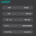 Мужской аккумуляторный триммер для бороды и усов VGR V-964 с 3 сменными насадками 1-3 мм. Черный
