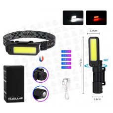 Налобный раскладной фонарь Arexes AR-701 с магнитом (есть красный свет)