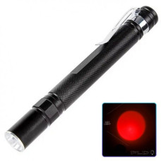Фонарь ручной 706-XPE с красным светом, 2хААА, 1 режим, zoom, зажим фонарик