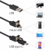 Камера эндоскоп с кабелем на 5 метров 5 мм USB/micro USB/ Type-C с подсветкой под Android