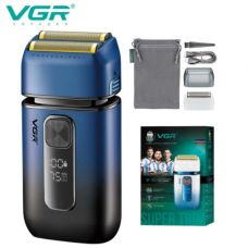 Бритва Шейвер VGR V-362 для сухого и влажного бритья Электробритва для лица Синяя