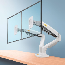 Настольный крепеж для двух мониторов North Bayou F160 17-27 дюймов кронштейн Белый