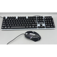 Проводная клавиатура с подсветкой + мышка XSTRIKE X-1014 RGB USB с подсветкой