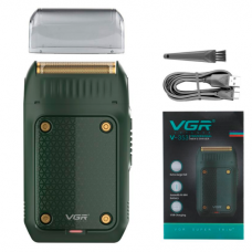 Акумуляторная электробритва шейвер VGR V-353 триммер для бороды Зелёный