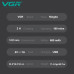 Машинка для стрижки волос VGR V-918, триммер, 4 насадки, LED дисплей