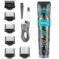Аккумуляторная машинка для стрижки волос + 6 насадок, с USB, VGR V-695 / Беспроводной триммер для стрижки
